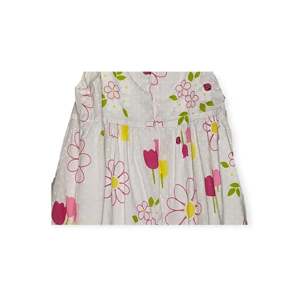 Gymboree White & Pink Sleeveless Dress Size 6